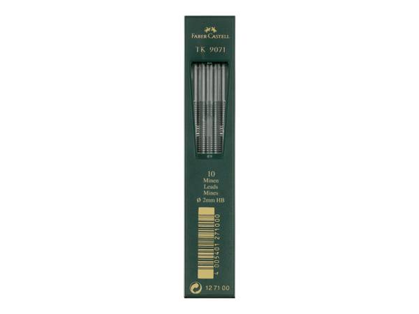 Faber-Castell TK 9071 - Bleistiftmine - HB - Intense Black - 2 mm (Packung mit 10)