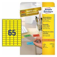 Avery Zweckform - Entfernbarer Klebstoff - Gelb - 38.1 x 21.2 mm 1300 Etikett(en) (20 Bogen x 65)-2
