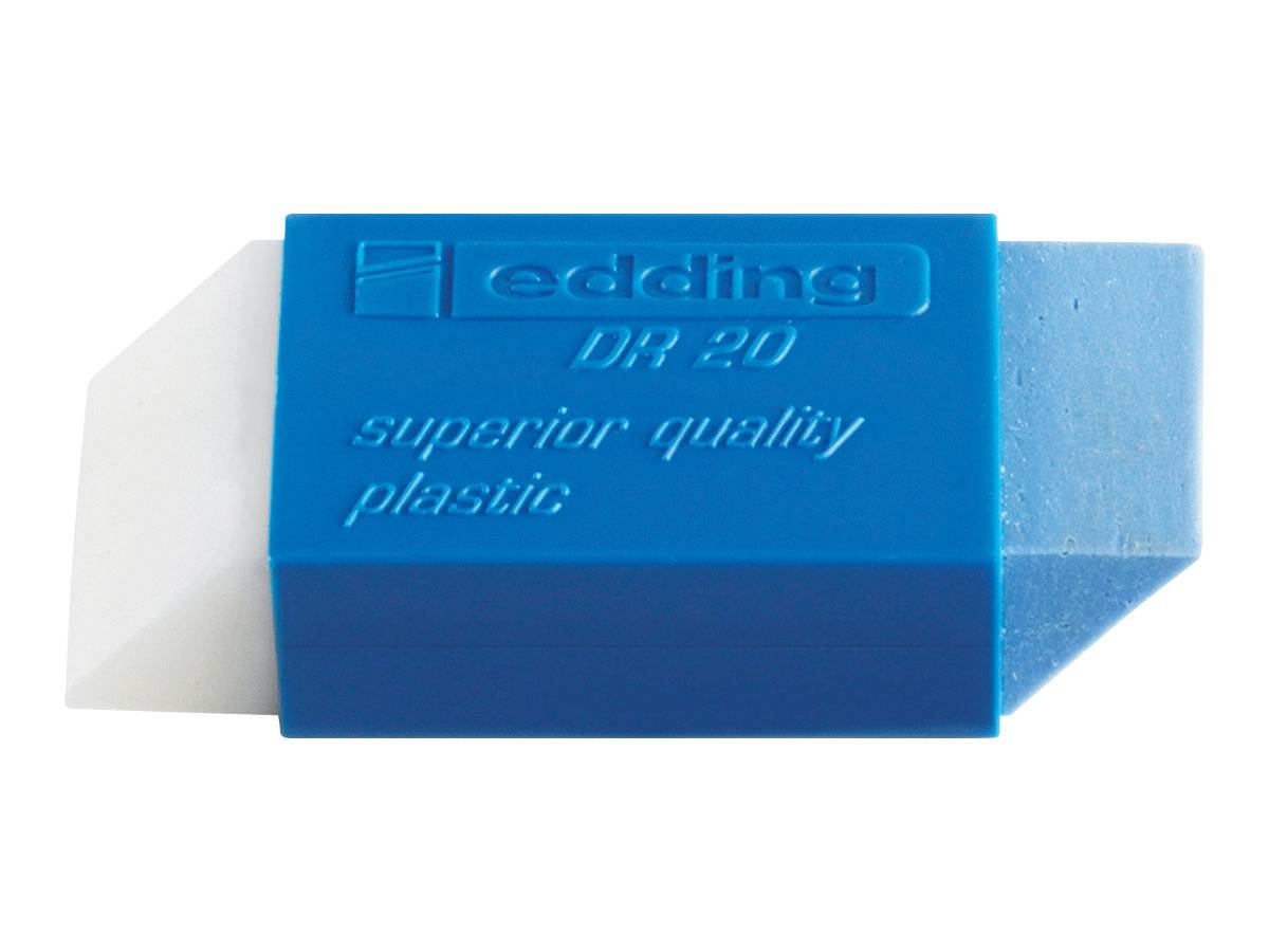 Edding DR 20 - Radierer - weiß, Blau - Kunststoff-0