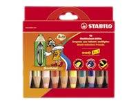 STABILO woody 3 in 1 - Farbstift - für Glas, Leder, Metall - gemischte Farben - 10 mm - 10 Stücke (Packung mit 5)-0