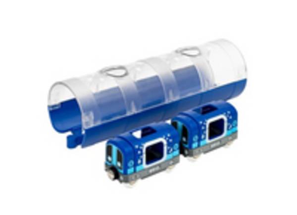 BRIO 33970, Modelleisenbahn/Eisenbahn, 0,3 Jahr(e), Blau, Silber, Transparent