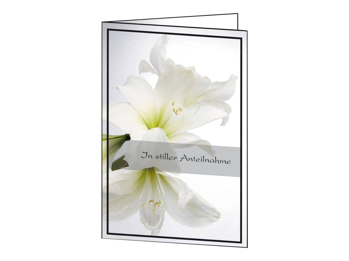 Sigel Funeral Cards DS006 - Glänzend - White Amaryllis-0