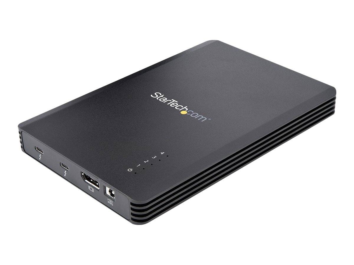 StarTech.com 4 Bay Thunderbolt 3 NVMe Enclosure, For M.2 NVMe Solid State Drives, 1x DisplayPort Video & 2x TB3 Downstre-0