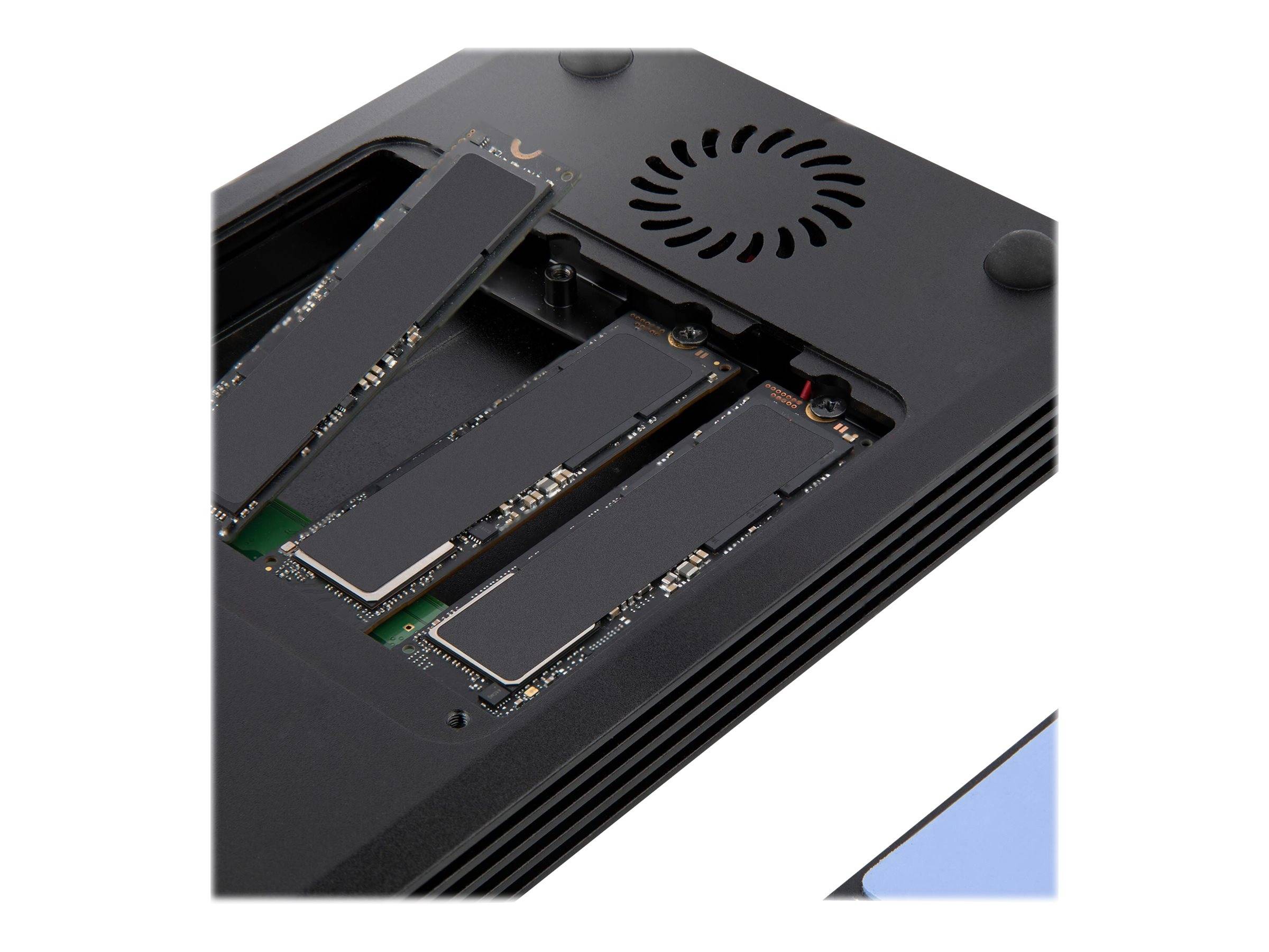 StarTech.com 4 Bay Thunderbolt 3 NVMe Enclosure, For M.2 NVMe Solid State Drives, 1x DisplayPort Video & 2x TB3 Downstre-1