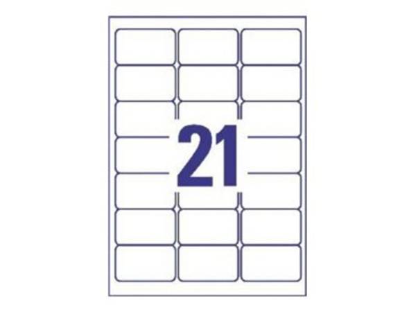 AVERY ZWECKFORM - Avery - Klar - 63.5 x 38.1 mm 525 Etikett(en) (25 Bogen x 21)