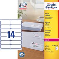 AVERY ZWECKFORM - Avery - Weiß - 99.1 x 38.1 mm 1400 Etikett(en) (100 Bogen x 14)-1