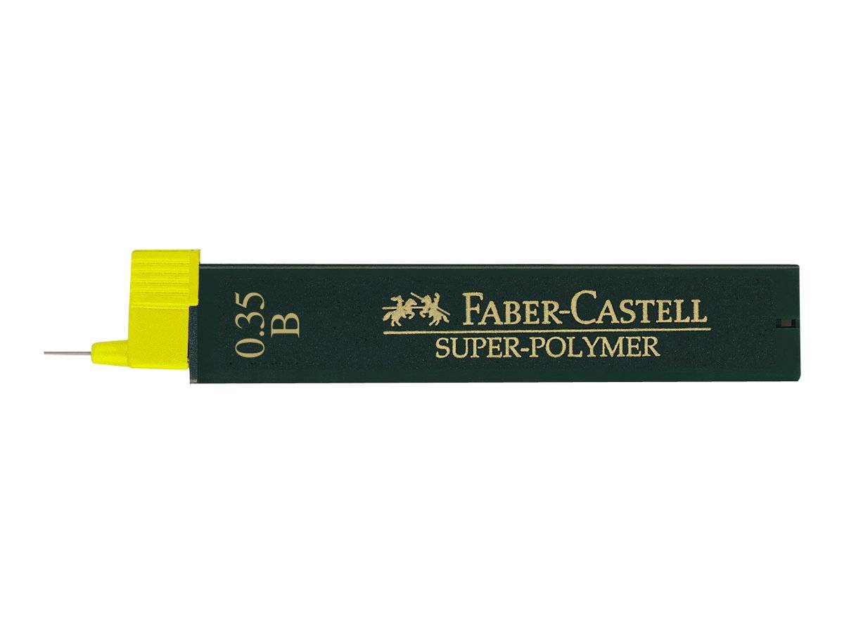 Faber-Castell Super-Polymer - Bleistiftmine - Superpolymer - B - Intense Black - 0.35 mm (Packung mit 12)-0