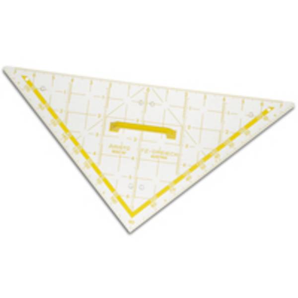 Aristo AR1650W, 45° Dreieck, Glanz, Kunststoff, Transparent, Weiß, Gelb, 80 cm, 1 Stück(e)