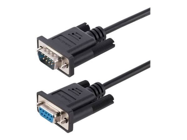StarTech.com 3m RS232 Serial Null Modem Cable, Crossover Serial Cable w/Al-Mylar Shielding, DB9 Serial COM Port Cable Fe