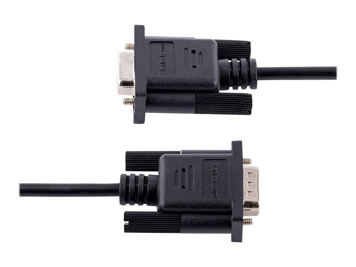 StarTech.com 3m RS232 Serial Null Modem Cable, Crossover Serial Cable w/Al-Mylar Shielding, DB9 Serial COM Port Cable Fe-1