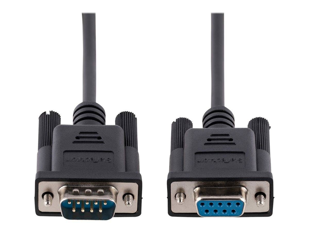 StarTech.com 3m RS232 Serial Null Modem Cable, Crossover Serial Cable w/Al-Mylar Shielding, DB9 Serial COM Port Cable Fe-3
