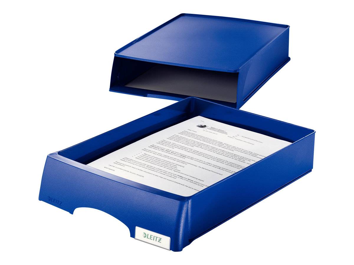 Briefablage Plus DIN A4 stapelbar PS blau-2