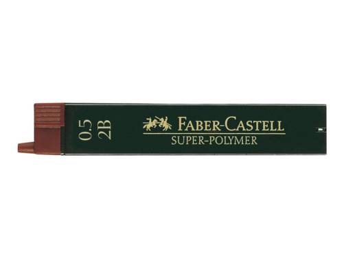 Faber-Castell Super-Polymer - Bleistiftmine - Superpolymer - 2B - Intense Black - 0.5 mm (Packung mit 12)
