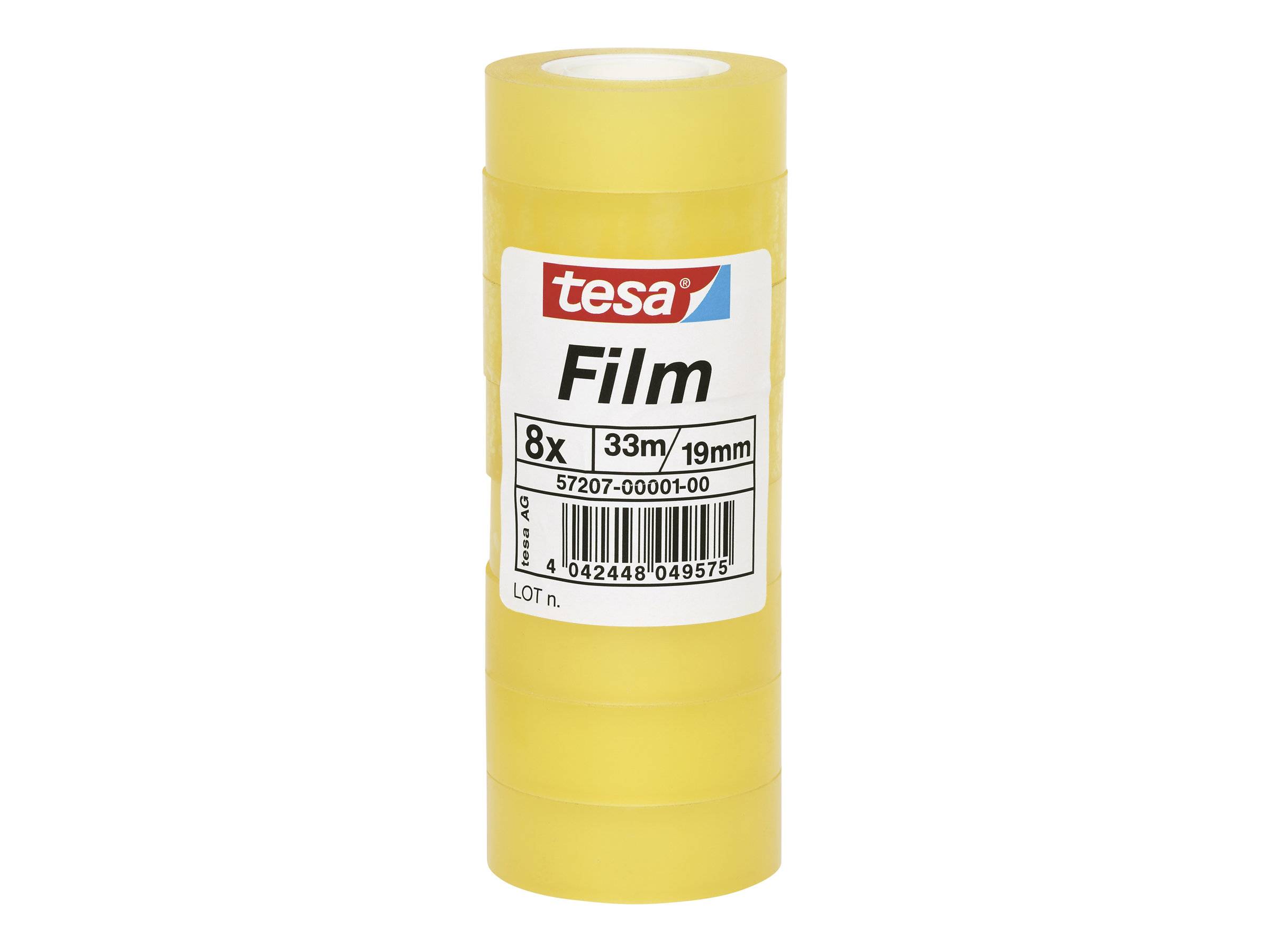 Tesafilm - Büro-Klebeband - 19 mm x 33 m - Polypropylenfolie - transparent (Packung mit 8)-0