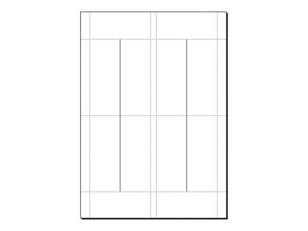 Sigel DP046 - High White - 95 x 42 mm - 185 g/m² - 80 Stck. (20 Bogen x 4)