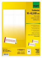 Sigel DP046 - High White - 95 x 42 mm - 185 g/m² - 80 Stck. (20 Bogen x 4)-2