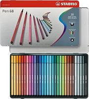 STABILO Pen 68 - Filzstift - gemischte Farben - wasserbasierte Tinte - 1 mm - Mittel (Packung mit 30)-1
