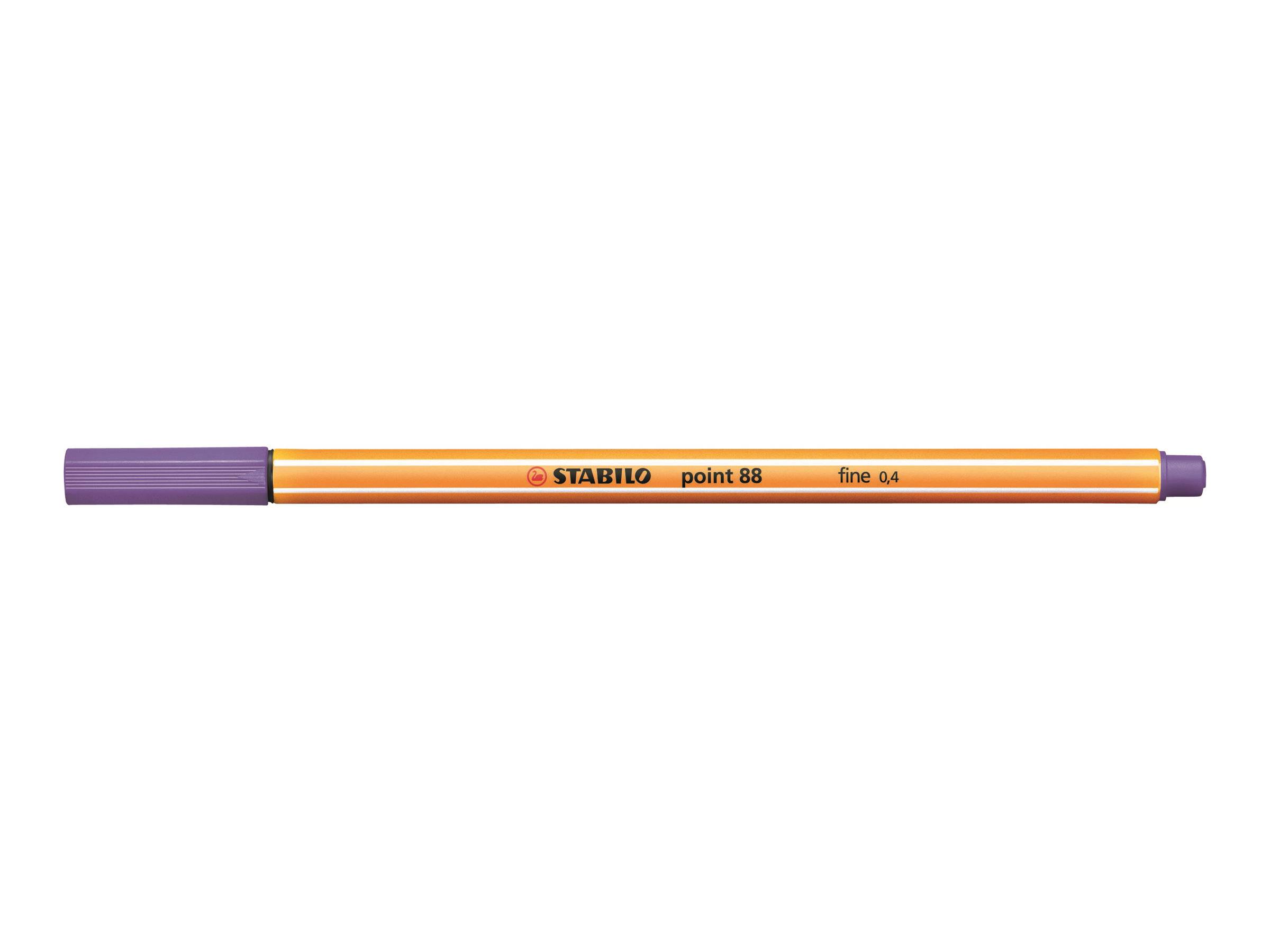 STABILO point 88 - Fineliner - Schwarz, Rot, Blau, Grün, Violett, fliederfarben  - 0.4 mm (Packung mit 6)-2