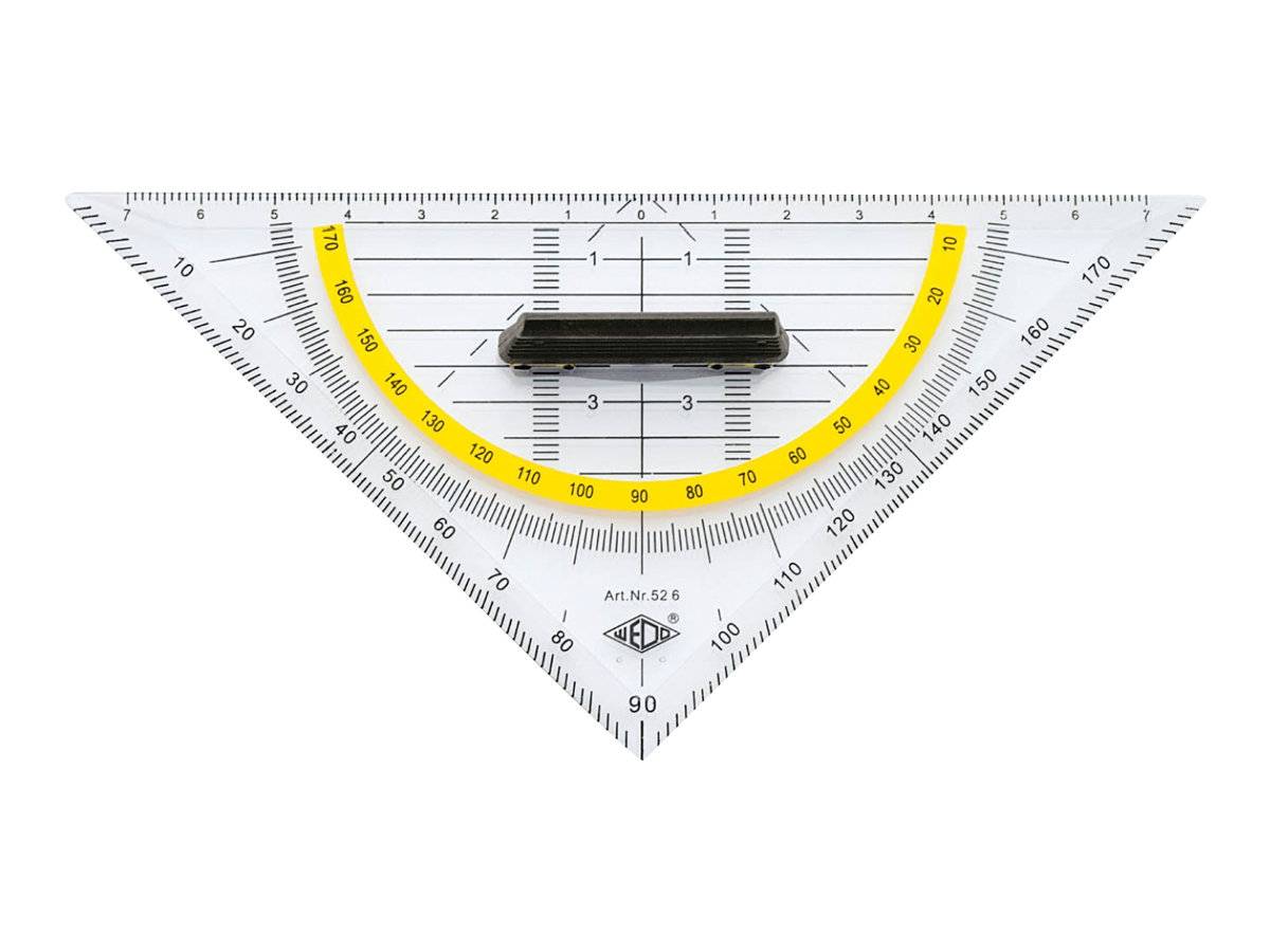 WEDO - Geodreieck - 16 cm - 45°, 45° - durchsichtig-0
