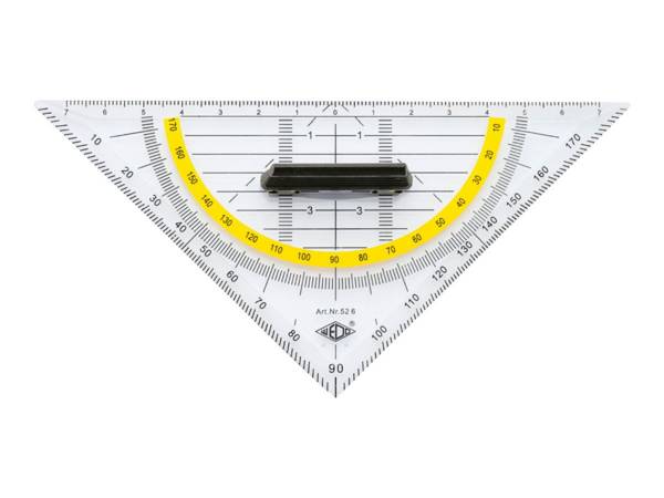 WEDO - Geodreieck - 16 cm - 45°, 45° - durchsichtig