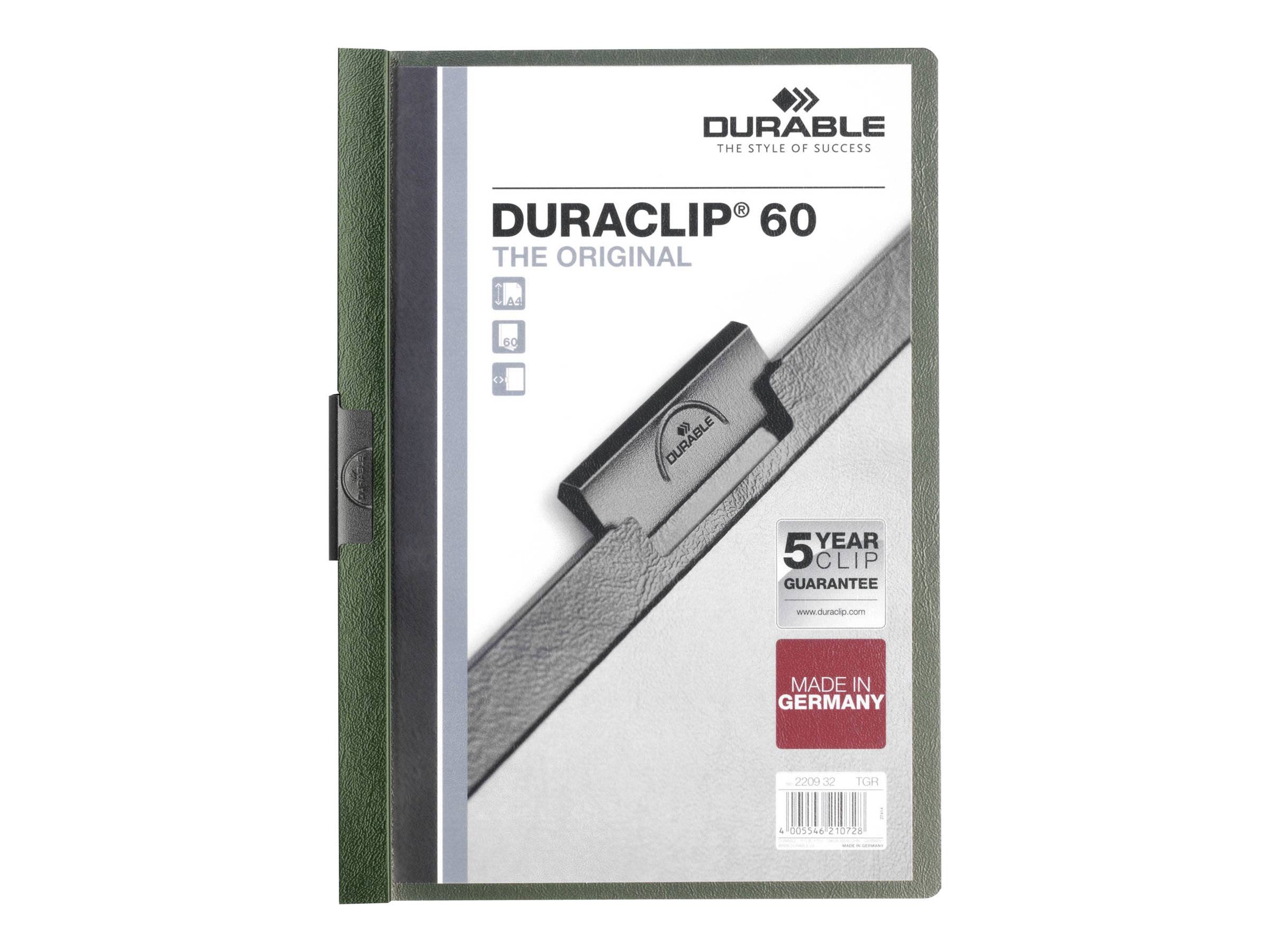 DURABLE DURACLIP 60 - Klemmhefter - für A4 - Kapazität: 60 Blätter