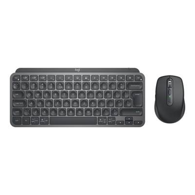 Logitech MX Keys Mini Combo for Business Kabellos Tastatur, Maus-Set Wiederaufladbar, Beleuchtet Deutsch, QWERTZ Graphit-0