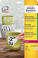Avery Zweckform L4776REV - Polyester - matt - selbstklebend, entfernbarer Klebstoff - weiß - 99.1 x 42.3 mm 240 Etikett(-4