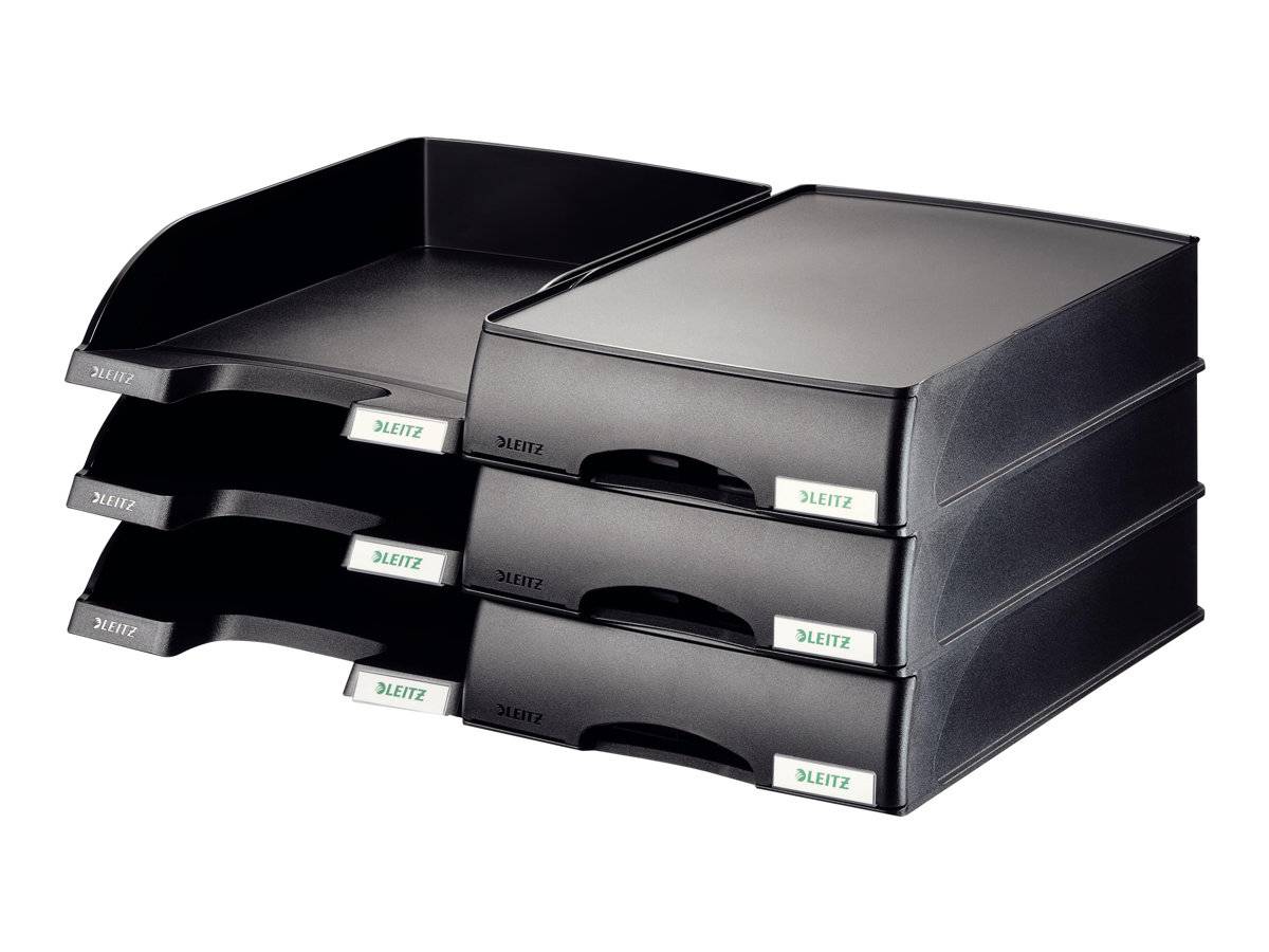Leitz Briefablage Plus 52100095 DIN A4 stapelbar PS schwarz-1