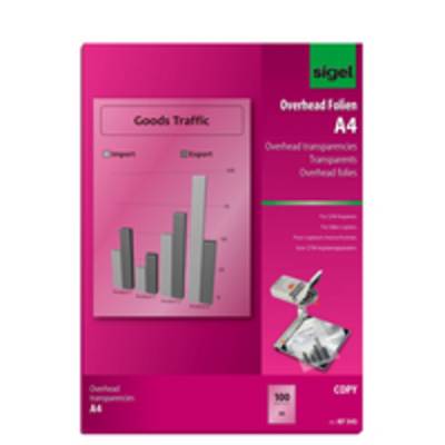 Sigel KF545, Transparent, A4 (210×297 mm), 100 µm, 100 Blätter-0