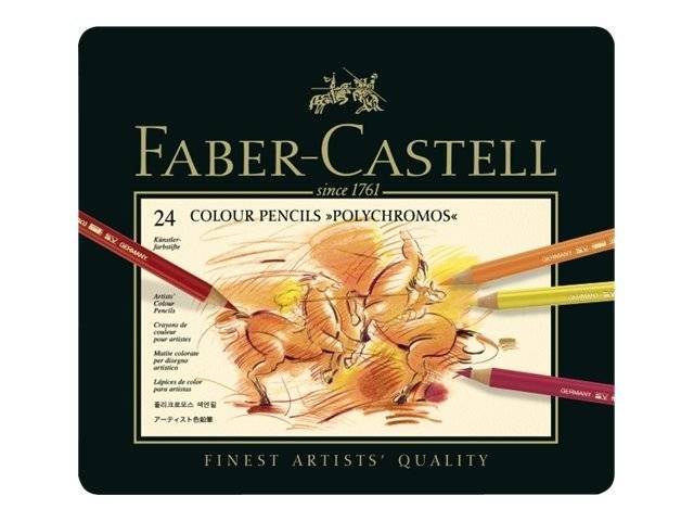 Faber-Castell Polychromos - Farbstift - gemischte Farben - 3.8 mm (Packung mit 24)-0