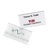 DURABLE - Namensschild - für 30 x 60 mm - Nadel - durchsichtig (Packung mit 100)-3