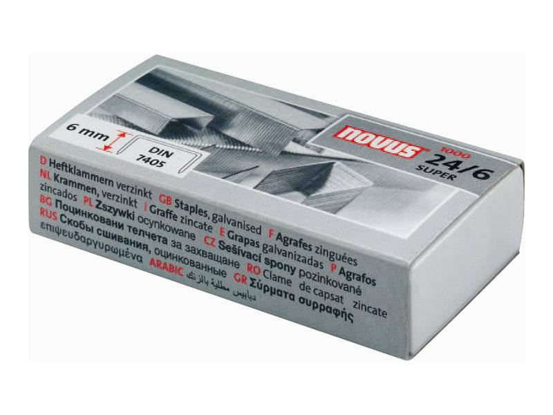 NOVUS DAHLE - Novus SUPER - Heftklammern - 24/6 - 6 mm - Stahldraht-1