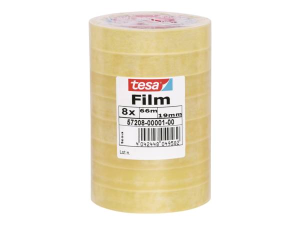 Tesafilm - Büro-Klebeband - 19 mm x 66 m - Polypropylenfolie - transparent (Packung mit 8)