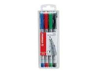 STABILO OHPen universal - Fineliner - nicht dauerhaft - für Overhead-Projektor-Folien - Schwarz, Rot, Blau, Grün - 0.7 m-1