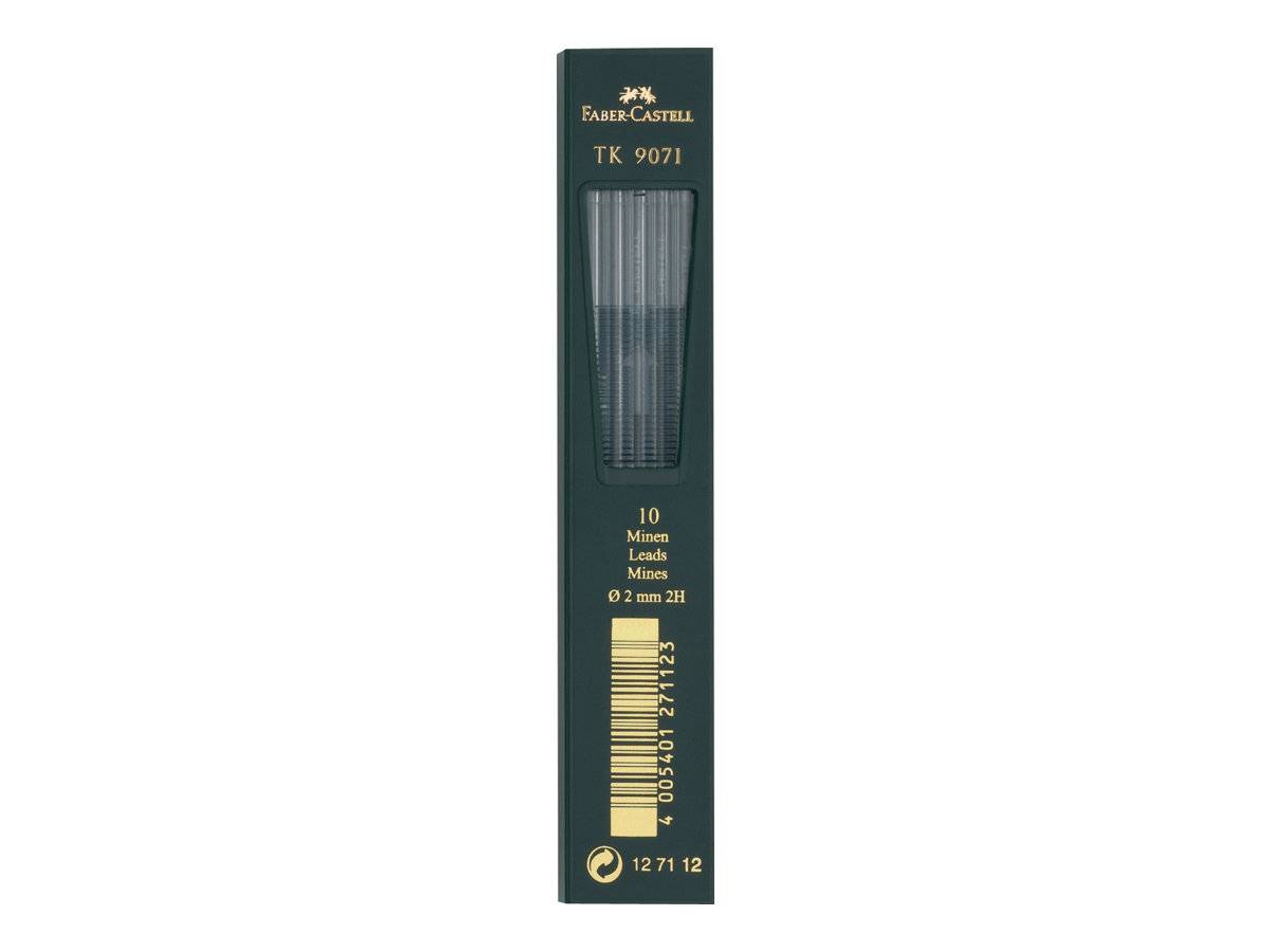 Faber-Castell TK 9071 - Bleistiftmine - 2H - Intense Black - 2 mm (Packung mit 10)-0