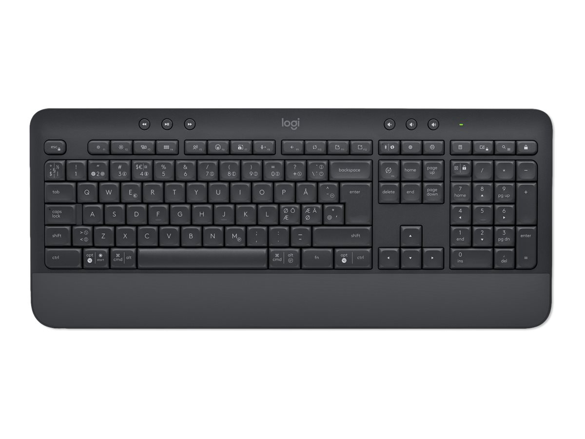 Logitech Signature K650 - Tastatur - kabellos - Bluetooth LE - QWERTY - Nordisch (Dänisch/Finnisch/Norwegisch/Schwedisch