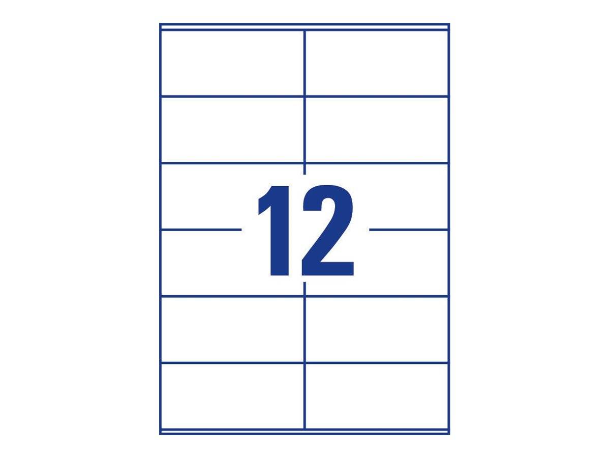 AVERY ZWECKFORM - Avery - Papier - permanenter Klebstoff - weiß - 105 x 48 mm 240 Etikett(en) (20 Bogen x 12)