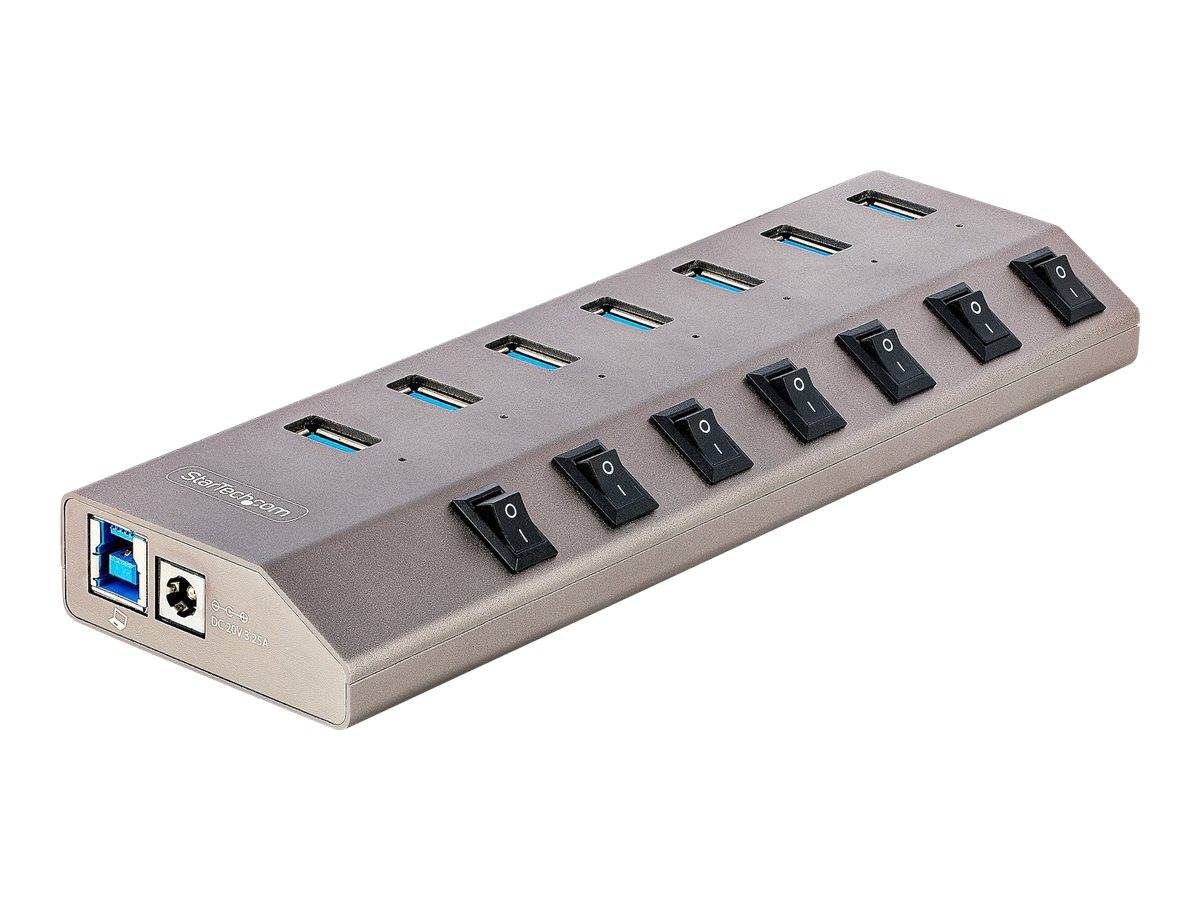 StarTech.com 7-Port Self-Powered USB-C Hub with Individual On/Off Switches, USB 3.0 5Gbps Expansion Hub w/Power Supply,-2