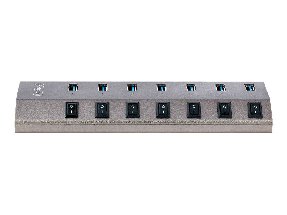 StarTech.com 7-Port Self-Powered USB-C Hub with Individual On/Off Switches, USB 3.0 5Gbps Expansion Hub w/Power Supply,-3