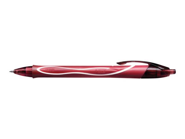 BIC Gel-ocity QuickDry - Tintenroller - Rot - Geltinte - 0.7 mm - Mittel - verstellbar (Packung mit 12)