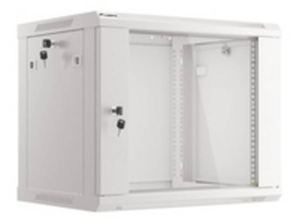 Lanberg WF01-6409-10S, Wandmontiertes Regal, 9U, 60 kg, 18 kg, Grau