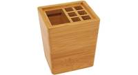 Wedo 061407 - Bote portalápices de bambú, color marrón, 96 mm, 85 mm, 108 mm-0