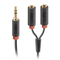 SBS TECABLESPLITTER - 3.5mm - Männlich - 2 x 3.5mm - Weiblich - 0,2 m - Schwarz-0