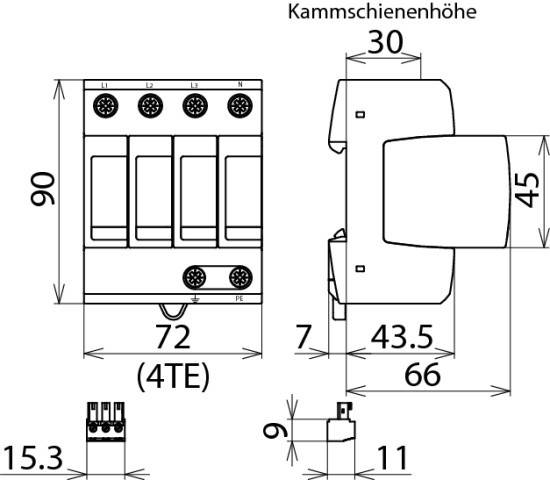 DEHN Überspannungsableiter Typ DG M TT 385/305 F-2