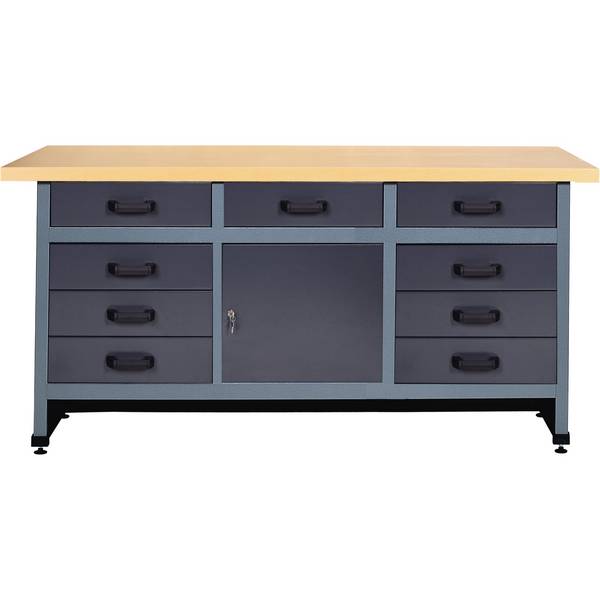 Werkbank 1700x600x840mm 9Schübe