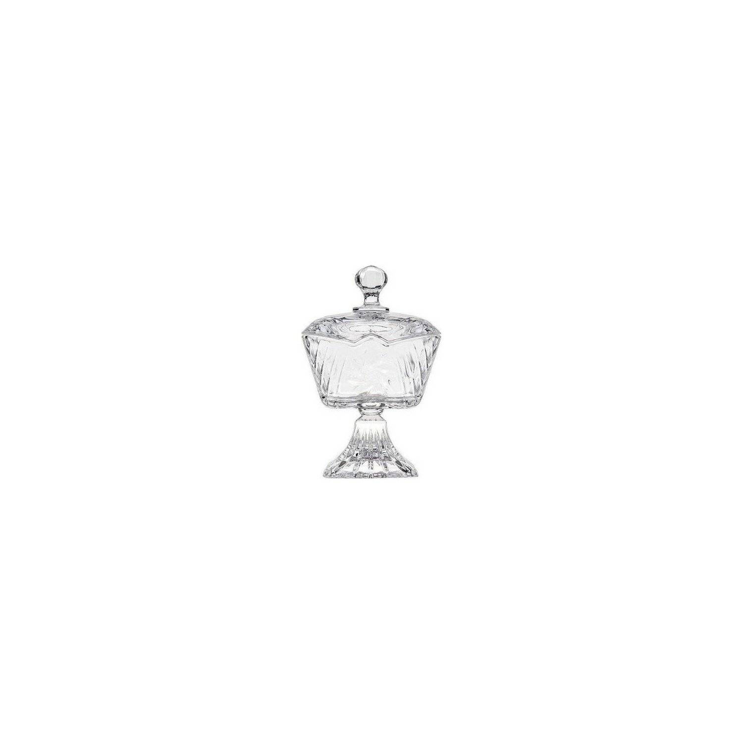 Pasabahce Stella Glas Zuckerdose 95467 Handgemachte Glaszuckerdose-0
