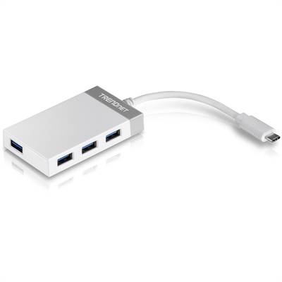 TrendNet TUC-H4E 4 Port USB-Kombi-Hub  Grau