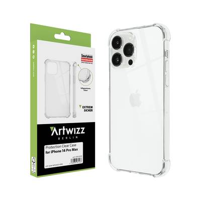 Artwizz Protection Clear Case - Schlanke Schutzhülle aus TPU mit luftgepolsterten Ecken für iPhone 14 Pro Max, Transpare