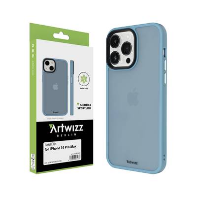Artwizz IcedClip - Matte Schutzhülle mit transluzenter Rückseite für iPhone 14 Pro Max, Nordic-Blue