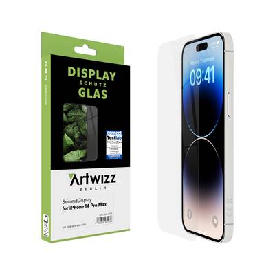 Artwizz SecondDisplay - Displayschutz aus Sicherheitsglas mit 9H Schutzgrad für iPhone 14 Pro Max